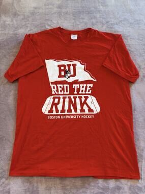 Boston Terriers Hockey T-Shirt Mens Large Red The Rink